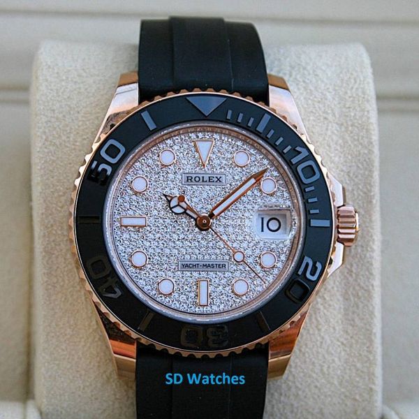 FS: Rolex 268655 YACHTMASTER 37MM WATCH ROSE GOLD OYSTERFLEX