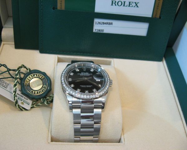 Fs: Rolex 36mm 126284 black diamond datejust