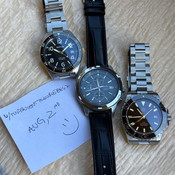 [WTS] San Martin SN0136 Brown GMT • Seestern S434 • Seiko Q…