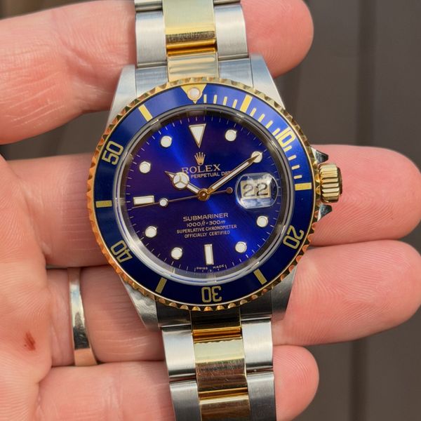 FS: 2004 Rolex 16613LB Submariner Bluesy Unpolished With Pa…