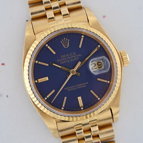 [WTS] Rolex Datejust 16018 blue dial 18-Carat