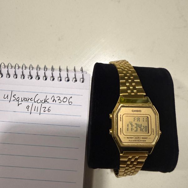 [WTS] Casio A168WEGM-9DF Vintage Gold Mirror Face Digital W…