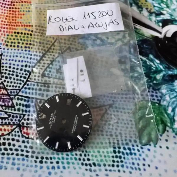 Set esfera y agujas Rolex 115200 Negra