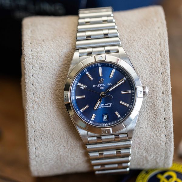 FSOT: Breitling Chronomat Automatic 36 Blue Dial Full Set