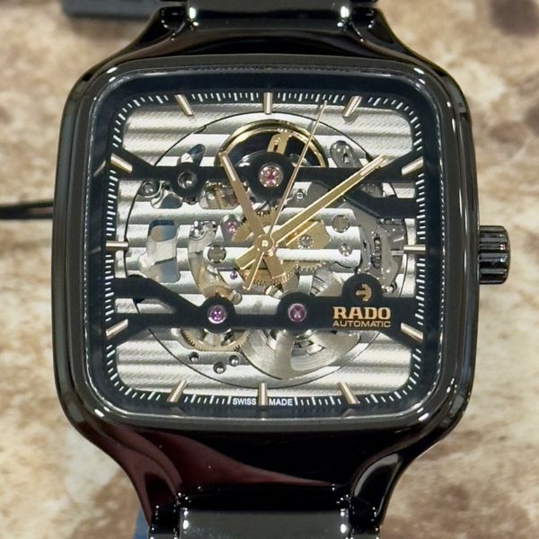 Rado True Square Automatic Skeleton Black Ceramic - Brand N…