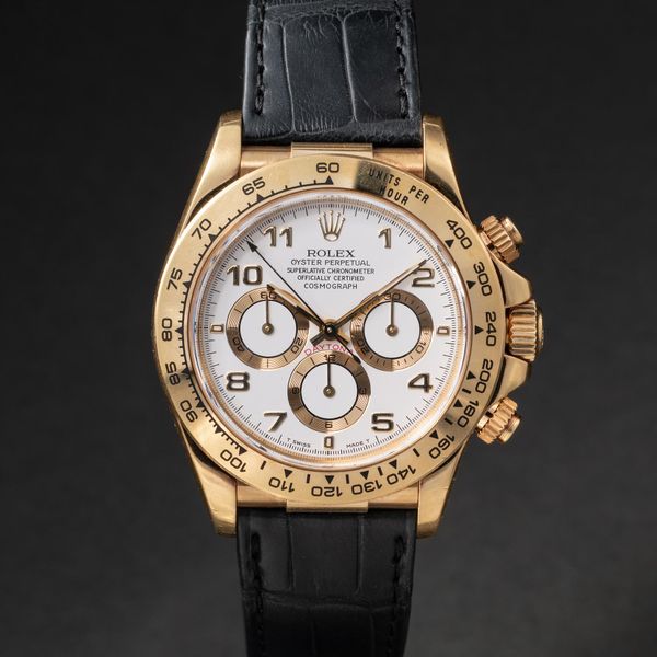 FS: 1997 Rolex 18K YG Daytona 16518 White Arabic Dial