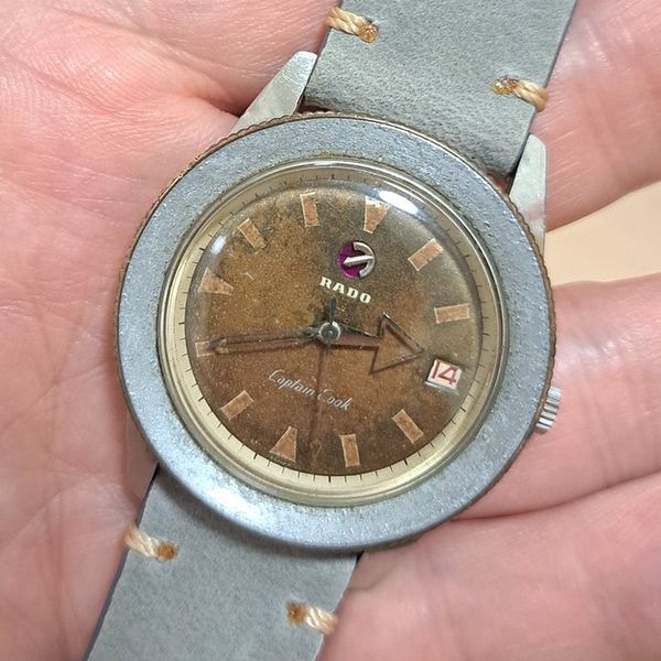 Rare Vintage Rado Diver Captain Cook MK I Tropical Dial Red…