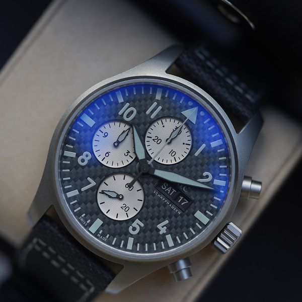 FS:  IWC IW377903 Pilot Chronograph AMG Carbon Dial