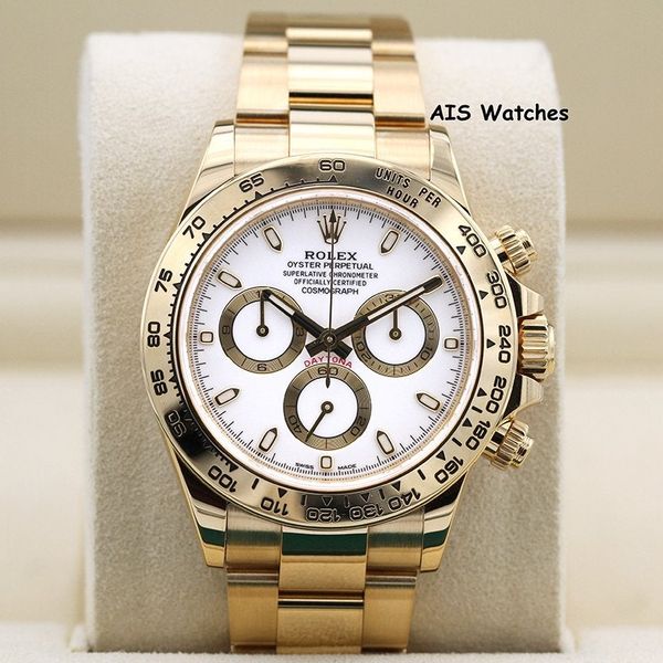 FSOT: Rolex 116508 Daytona Cosmograph 18K Yellow Gold White…