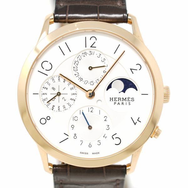 FS: Pre-Owned Hermès Slim d'Hermès Quantième Perpétuel 0415…