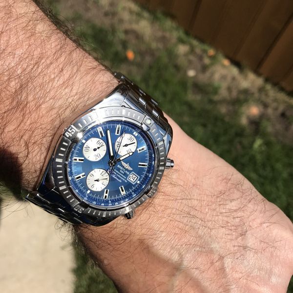 FS: Breitling Chronomat Evolution Blue dial A13356 1925$
