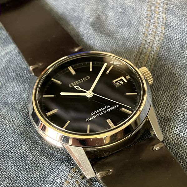 FS Seiko “Spark” SCVS015 black dial minimalist