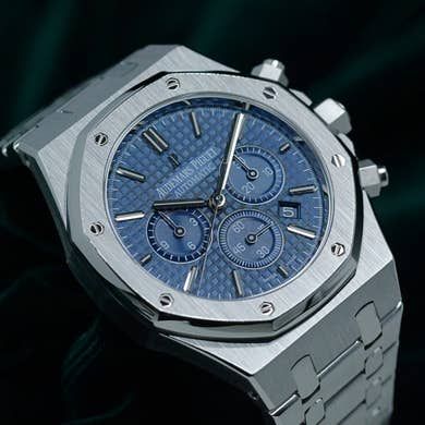 FSOT: Audemars Piguet Royal Oak Chronograph Blue Dial Stain…