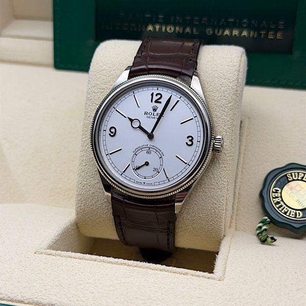 FS: 52509 Rolex 1908 White Gold White Dial FULL Set
