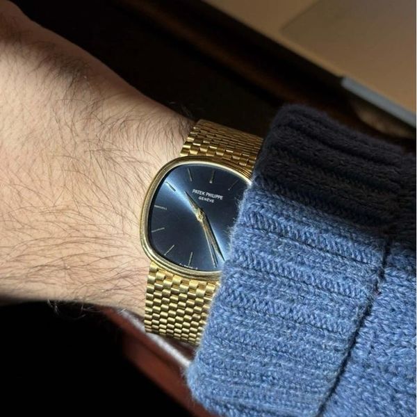 [fS/FT] 1980s Patek Philippe Blue Jumbo Ellipse With Brick …