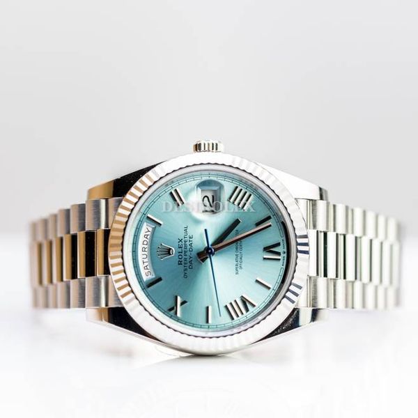 FSOT: BNIB Rolex 228236 Daydate Platinum Ice Blue Roman Dia…