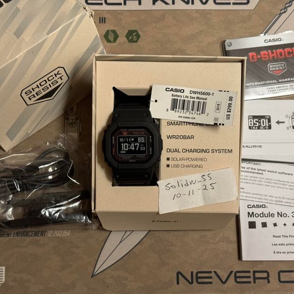 [WTS] Casio G Shock DWH5600-1 Square Solar MIP Heart Rate M…
