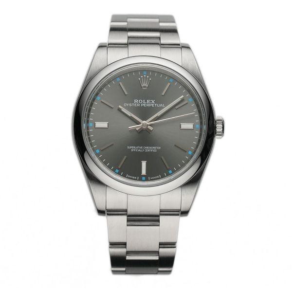 Rolex Oyster Perpetual 39mm No-Date Steel Rhodium Dial 1143…