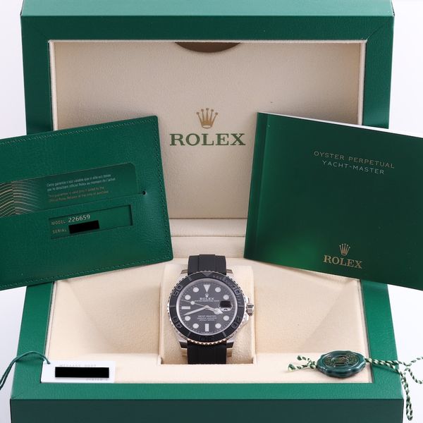 FSOT: Rolex Yacht-Master 42 White Gold Oysterflex Full Set …