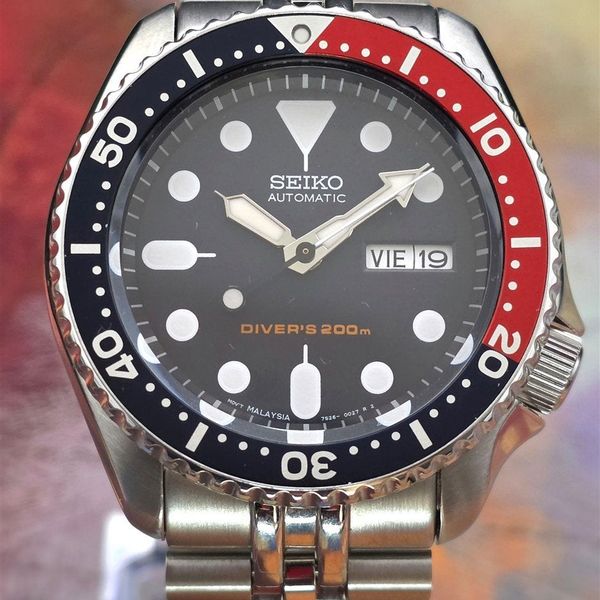 FSOT: Seiko 200M Day-Date Dual Language Automatic Diver 7S2…