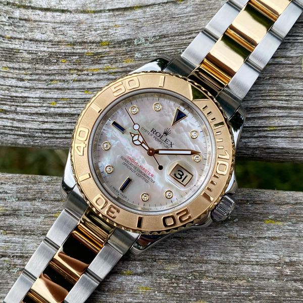 FS: 2011 Rolex 16623 Yachtmaster 40mm RARE Factory MOP Sert…