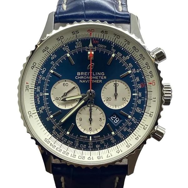 Breitling Navitimer B01 46mm B&P AB0127211C1P2 Blue Panda D…