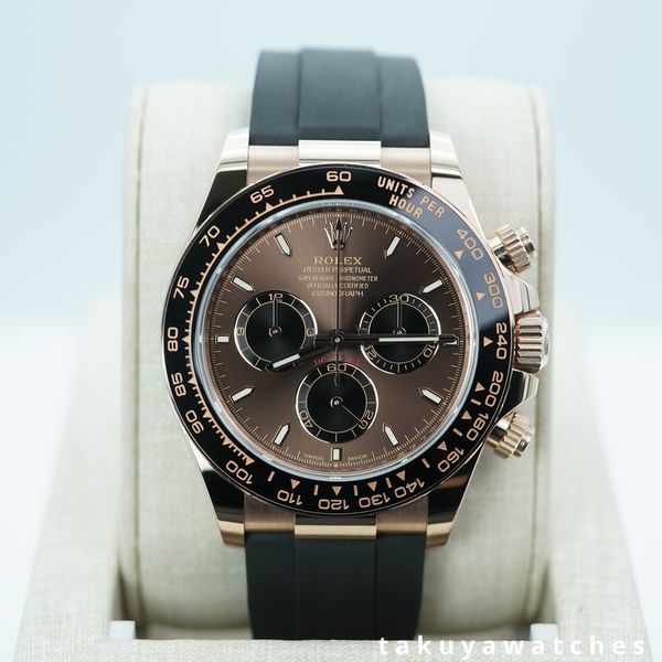 FSOT:MINT Rolex 126515LN DAYTONA ROSE GOLD OYSTERFLEX CHOCO…