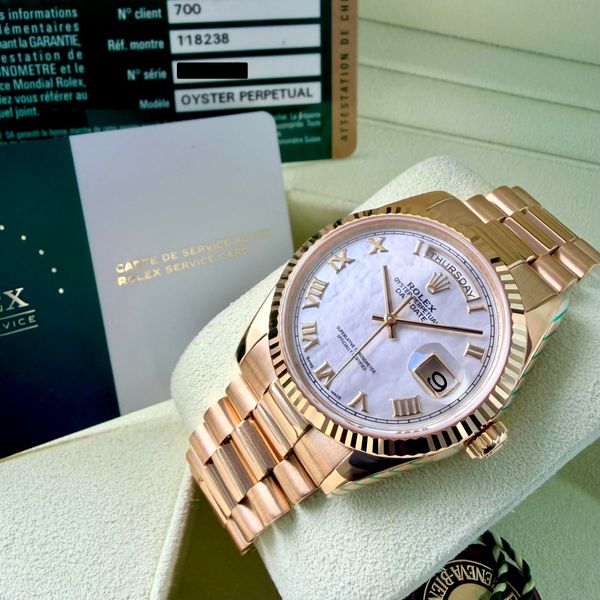 [WTS] Rolex President 18k Yellow Gold 118238 - Mother Pearl…