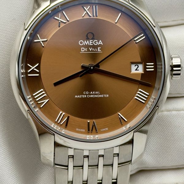 Omega De Ville Hour Vision Master Chronometer Brown Dial Br…
