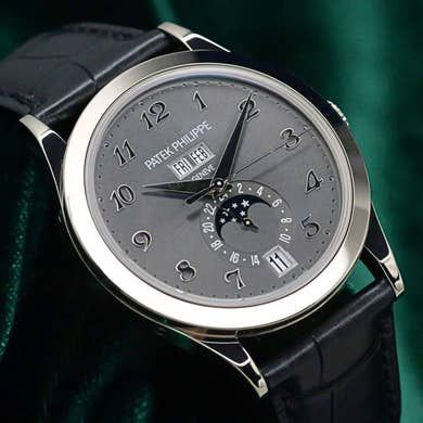 FSOT: Patek Philippe Annual Calendar Grey Rhodium Dial 18K …
