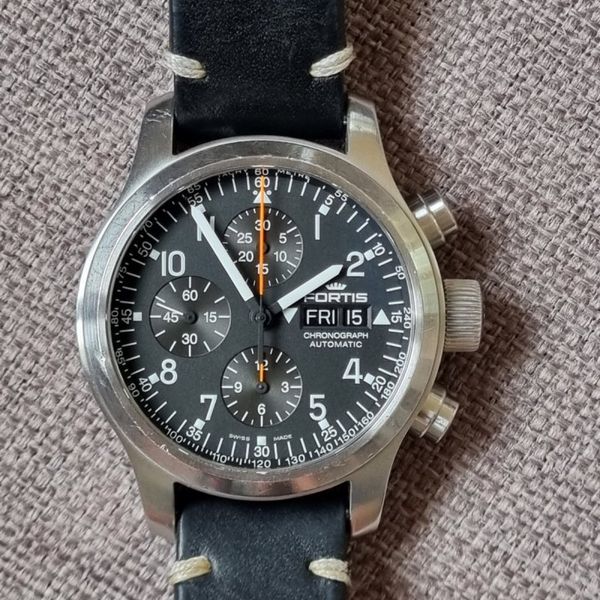 Fortis B-42 Flieger Pilot Professional Chronograph schwarz