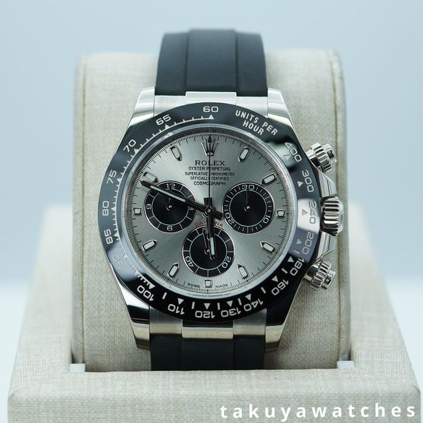 FSOT: Rolex 116519LN DAYTONA WHITE GOLD OYSTERFLEX STEEL DI…