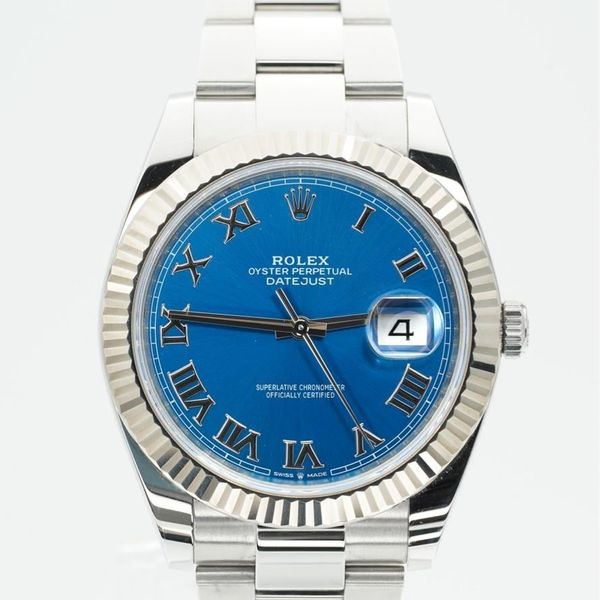 Rolex Datejust 41mm 126334 Blue Roman Dial Stainless Steel …
