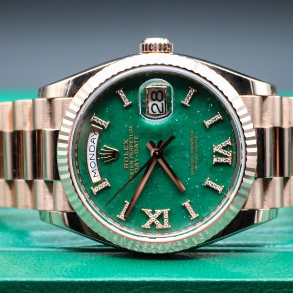 Rolex Day-Date. President. Rose. Aventurine. Green. 2024! 1…