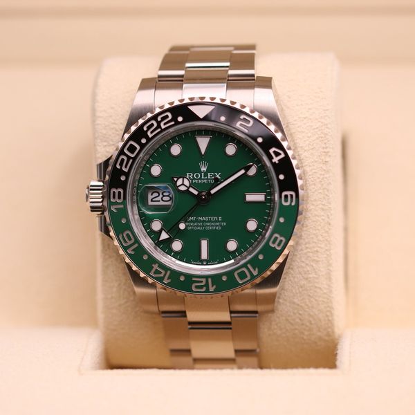 FSOT: Rolex GMT-Master II White Gold Sprite Green Dial 1267…