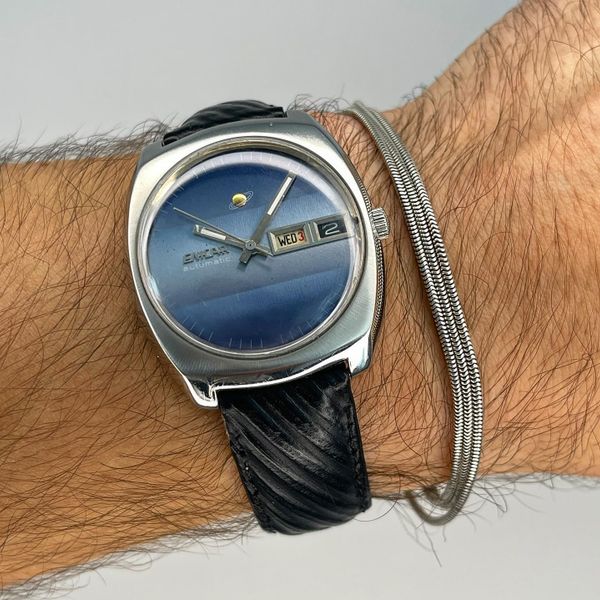 [WTS] 🔵RARE VINTAGE OCEAN PEARL BLUE DIAL ENICAR SHERPA, AU…