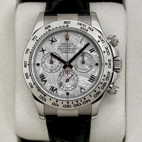 FSOT:2002 Rolex Daytona 40mm 116519 White Gold Meteorite Di…