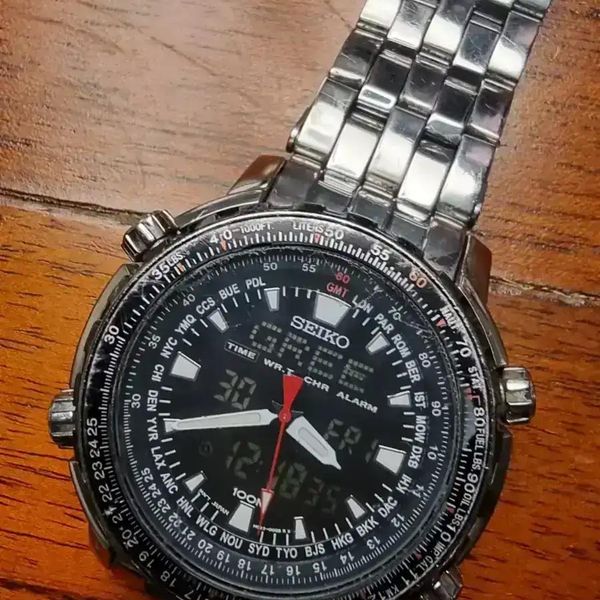 Seiko Flightmaster Worldtimer Ana-digi