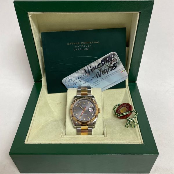 [wts] Rolex Datejust Turn-O-Graph SS/18k Slate 116263 Mint …