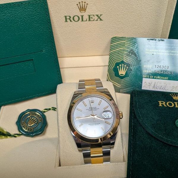 FS: 2022 Rolex Datejust 41 126303 Two-Tone White Dial - Fre…
