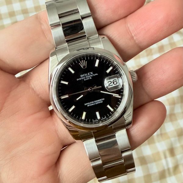 [WTS] Rolex Oyster Perpetual Date 115200 Black Dial 34mm Bo…