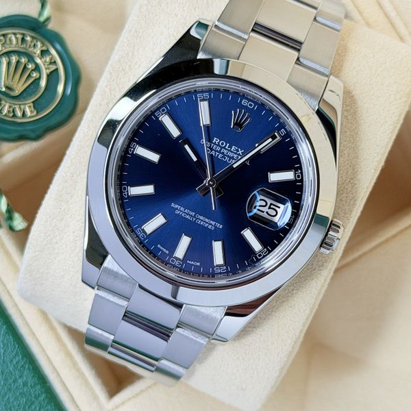 Rolex Datejust 41 Blue Dial, Smooth Bezel, Oyster Bracelet …