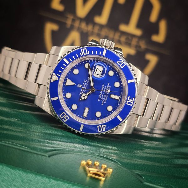 FSOT: ROLEX SUMBARINER DATE 40MM SMURF 116619LB BLUE DIAL 1…