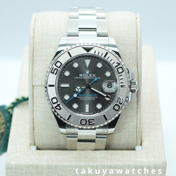 FSOT:BNIB Rolex 268622 YACHTMASTER PLATINUM BEZEL SLATE DIA…