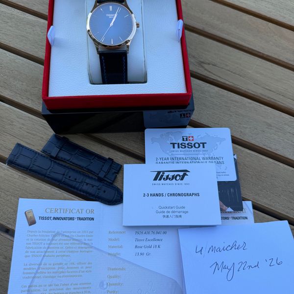 [WTS] Tissot Excellence Solid 18k Rose Gold - 13.9 grams Bl…