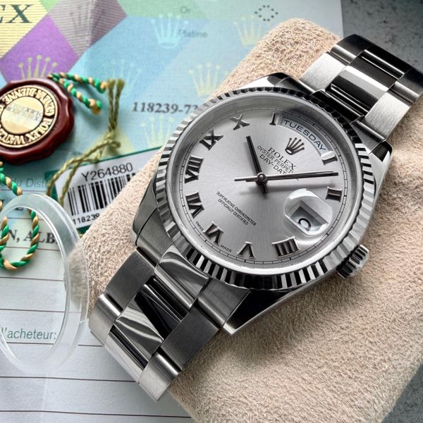 [WTS] 2002 Rolex President Solid 18k White Gold 118239 - Bo…