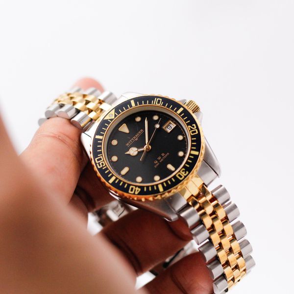 [WTS] 1990s Wittnauer Quartz Matte Black Dial Two Tone Baby…