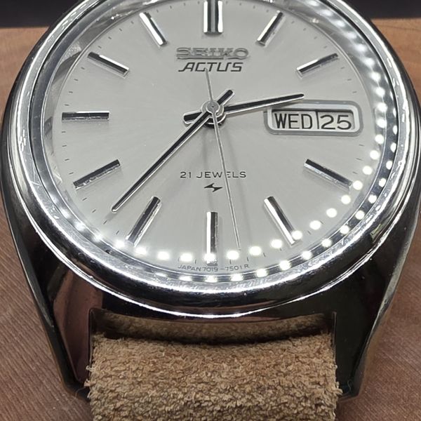 [WTS] Seiko Actus 7019-7060 – Serviced – Clean Silver Dial …