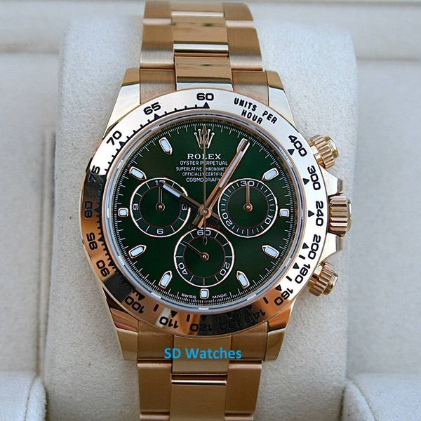 FS: FS: Rolex 116508 Daytona Watch 18K Gold John Mayer Gree…