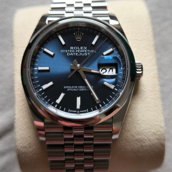 Rolex Datejust 36 Blue Dial Jubilee Ref. 126200, Full Set (…